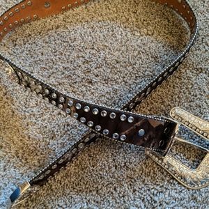 Women's Camo Cowboy Bling Rhinestone Belt Small